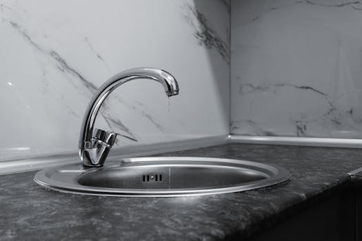 Modern chrome kitchen faucet