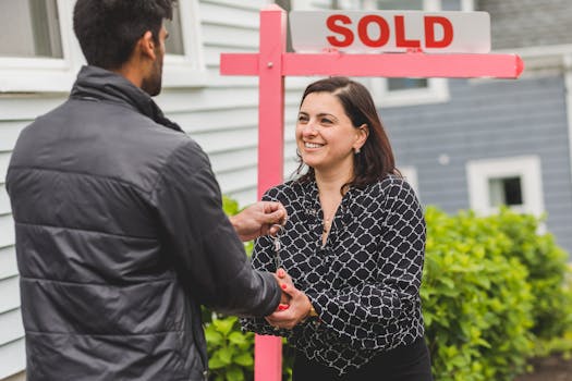 Canadian family in front of their rent to own home