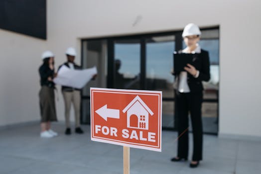 Businessman holds small house model outdoors, symbolizing real estate investment.